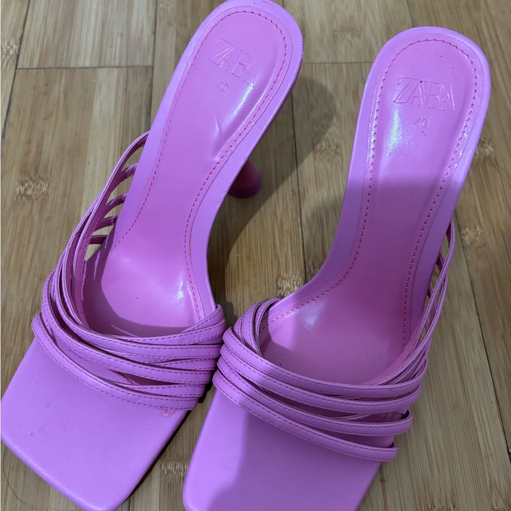 zara pink heels